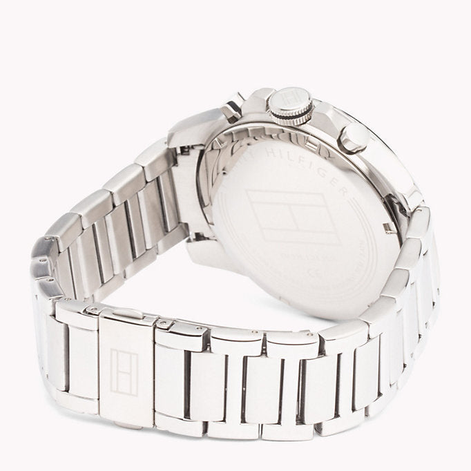 Tommy Hilfiger Iconic Quartz Black Dial Silver Steel Strap Watch for Men - 1791564 Buy Now By Tommy Hilfiger