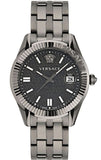 Versace Greca Time Quartz Black Dial Grey Steel Strap Watch for Men - VE3K00622 Buy Now By Versace