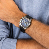 Bulova Marine Star Blue Dial Black Silicone Strap Watch for Men - 98B258 Buy Now By Bulova