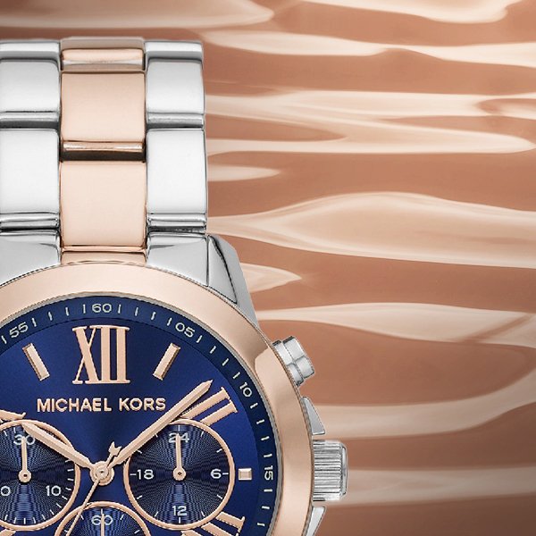 Michael Kors Bradshaw Chronograph Blue Dial Two Tone Steel Strap Watch For Women - MK6389 Buy Now By Michael Kors