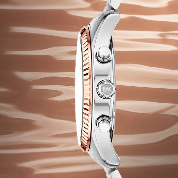 Michael Kors Lexington Chronograph Brown Dial Silver Steel Strap Watch For Men - MK8732 Buy Now By Michael Kors