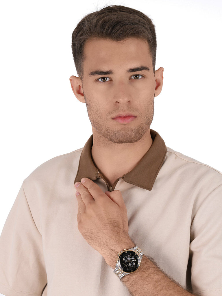 Michael Kors Bayville Chronograph Black Dial Two Tone Steel Strap Watch For Women - MK8872 Buy Now By Michael Kors