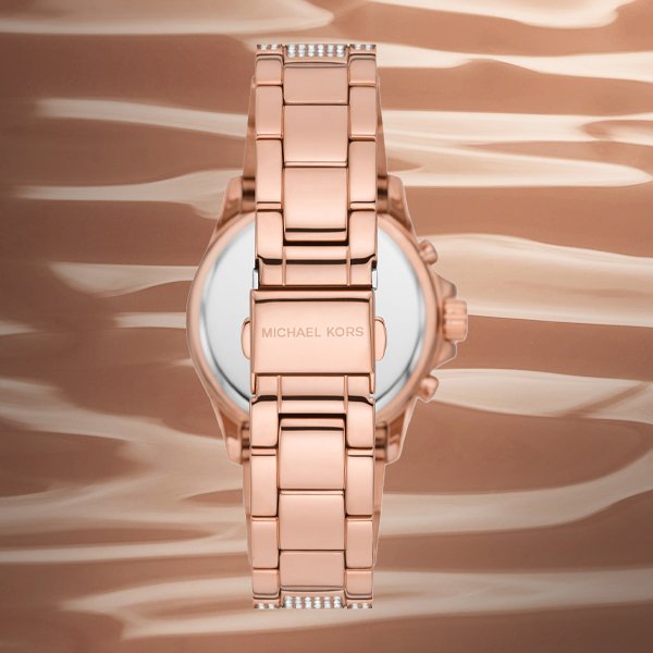 Michael Kors Everest Chronograph Crystals Rose Gold Dial Rose Gold Steel Strap Watch For Women - MK7235 Buy Now By Michael Kors