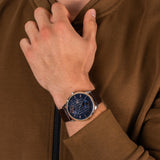 Tommy Hilfiger Hunter Blue Dial Brown Leather Strap Watch for Men - 1791605 Buy Now By Tommy Hilfiger