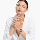 Swarovski Octea Lux Chrono Grey Dial Grey Leather Strap Watch for Women - 5452495 Buy Now By Swarovski