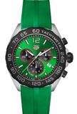 Tag Heuer Formula 1 Chronograph Green Dial Green Rubber Strap Watch for Men - CAZ101AP.FT8056 Buy Now By Tag Heuer