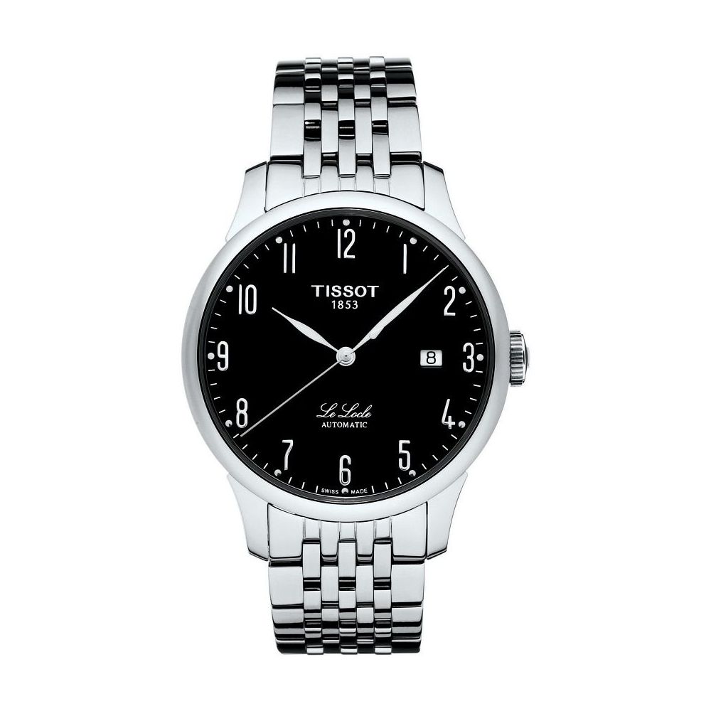 Tissot T Classic Powermatic 80 Black Dial Silver Steel Strap Watch For Men - T41.1.483.52 Buy Now By Tissot