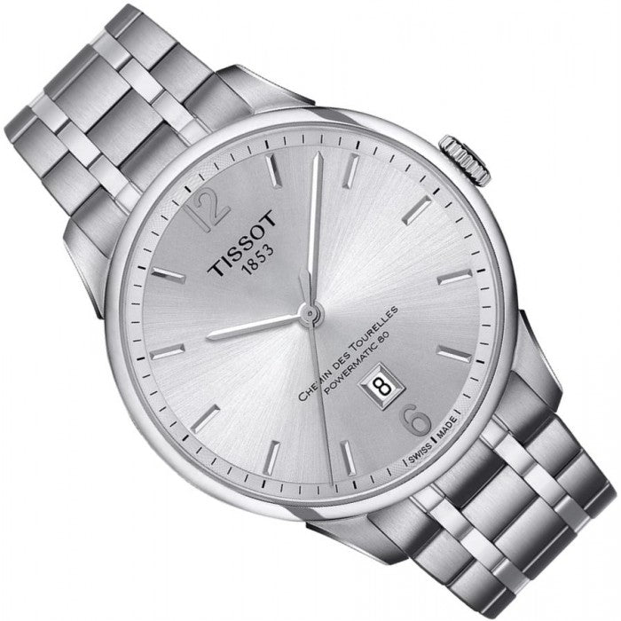 Tissot Chemin Des Tourelles Powermatic 80 Silver Dial Silver Steel Strap Watch For Men - T099.407.11.037.00 Buy Now By Tissot