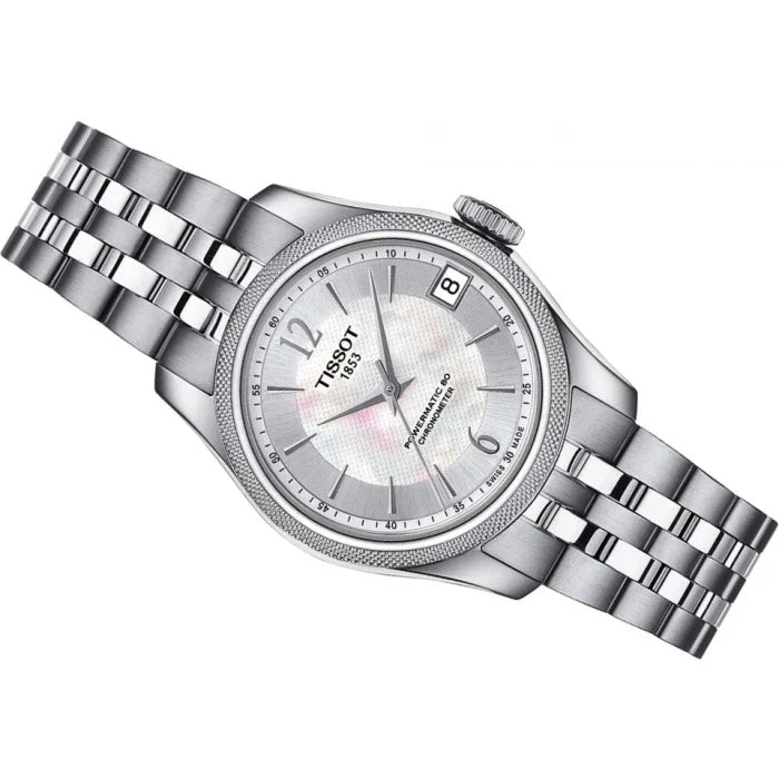 Tissot Ballade Powermatic 80 Automatic Mother of Pearl Dial Silver Steel Strap Watch For Women - T108.208.11.117.00 Buy Now By Tissot