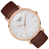 Tissot T Classic Everytime White Dial Brown Leather Strap Watch for Men - T109.610.36.031.00 Buy Now By Tissot