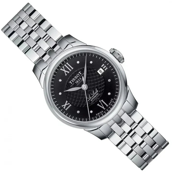 Tissot Le Locle Automatic Lady Black Dial Silver Steel Strap Watch For Women - T41.1.183.56 Buy Now By Tissot