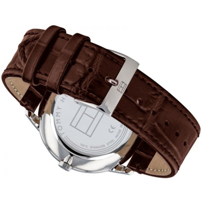 Tommy Hilfiger Brad Chronograph White Dial Brown Leather Strap Watch For Men - 1710389 Buy Now By Tommy Hilfiger