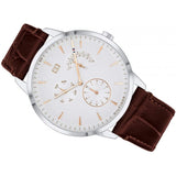 Tommy Hilfiger Brad Chronograph White Dial Brown Leather Strap Watch For Men - 1710389 Buy Now By Tommy Hilfiger