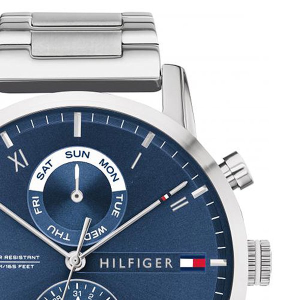 Tommy Hilfiger Kane Blue Dial Silver Steel Strap Watch for Men - 1710401 Buy Now By Tommy Hilfiger