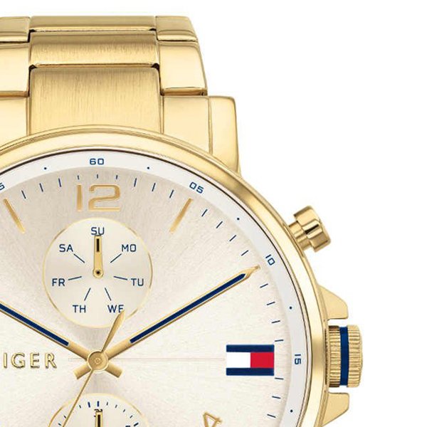 Tommy Hilfiger Daniel White Dial Gold Steel Strap Watch for Men - 1710415 Buy Now By Tommy Hilfiger