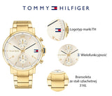 Tommy Hilfiger Daniel White Dial Gold Steel Strap Watch for Men - 1710415 Buy Now By Tommy Hilfiger