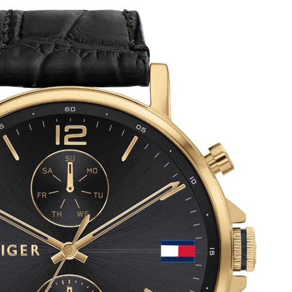 Tommy Hilfiger Daniel Black Dial Black Leather Strap Watch for Men - 1710417 Buy Now By Tommy Hilfiger
