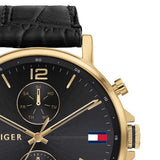 Tommy Hilfiger Daniel Black Dial Black Leather Strap Watch for Men - 1710417 Buy Now By Tommy Hilfiger