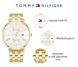 Tommy Hilfiger Jenna Quartz White Dial Gold Steel Strap Watch for Women - 1782069 Buy Now By Tommy Hilfiger