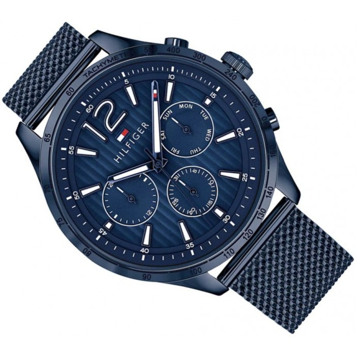 Tommy Hilfiger Gavin Chronograph Blue Dial Blue Mesh Bracelet Watch for Men - 1791471 Buy Now By Tommy Hilfiger