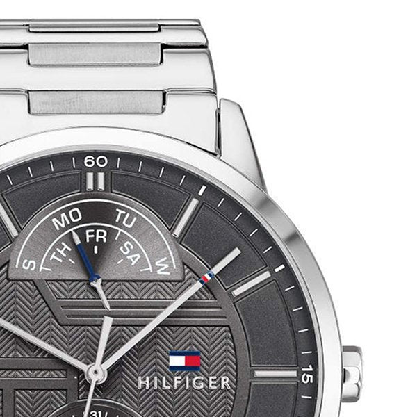 Tommy Hilfiger Hunter Grey Dial Silver Steel Strap Watch for Men - 1791608 Buy Now By Tommy Hilfiger