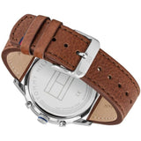 Tommy Hilfiger Kyle Multifunction Blue Dial Brown Leather Strap Watch for Men - 1791629 Buy Now By Tommy Hilfiger