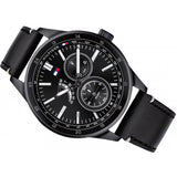 Tommy Hilfiger Austin Black Dial Black Leather Strap Watch for Men - 1791638 Buy Now By Tommy Hilfiger