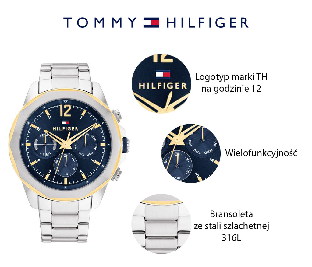Tommy Hilfiger Lars Chronograph Blue Dial Silver Steel Strap Watch For Men - 1792059 Buy Now By Tommy Hilfiger