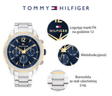 Tommy Hilfiger Lars Chronograph Blue Dial Silver Steel Strap Watch For Men - 1792059 Buy Now By Tommy Hilfiger