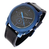 Fossil Machine Chronograph Black Dial Black Leather Strap Watch for Men - FS5361 Buy Now By Fossil