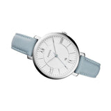 Fossil Jacqueline White Dial Light Blue Leather Strap Watch for Women - ES3821 Buy Now By Fossil