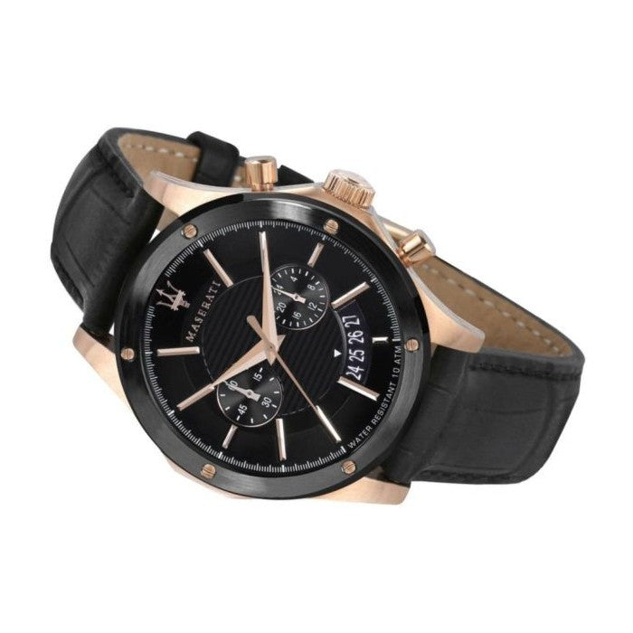 Maserati Circuito Black Dial Black Leather Strap Watch For Men - R8871627001 Buy Now By Maserati