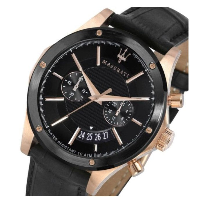 Maserati Circuito Black Dial Black Leather Strap Watch For Men - R8871627001 Buy Now By Maserati
