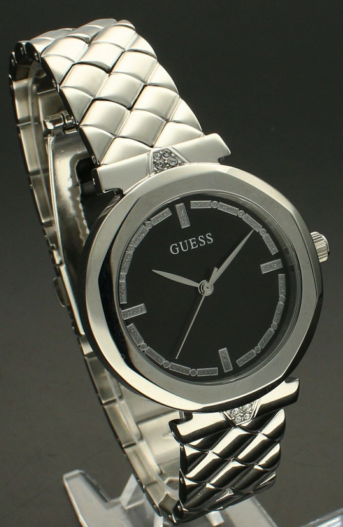 Guess Rumour Quartz Black Dial Silver Steel Strap Watch For Women - GW0613L1 Buy Now By Guess