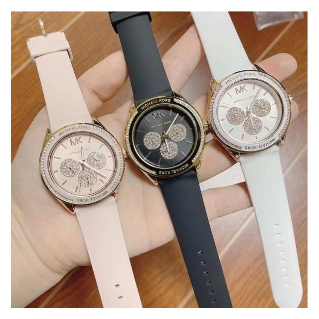 Michael Kors Quartz Pink Dial Pink Silicone Strap Watch For Women - MK6946 Buy Now By Michael Kors