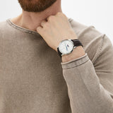 Fossil Neutra Minimalist Moonphase Silver Dial Brown Leather Strap Watch for Men - FS5905 Buy Now By Fossil