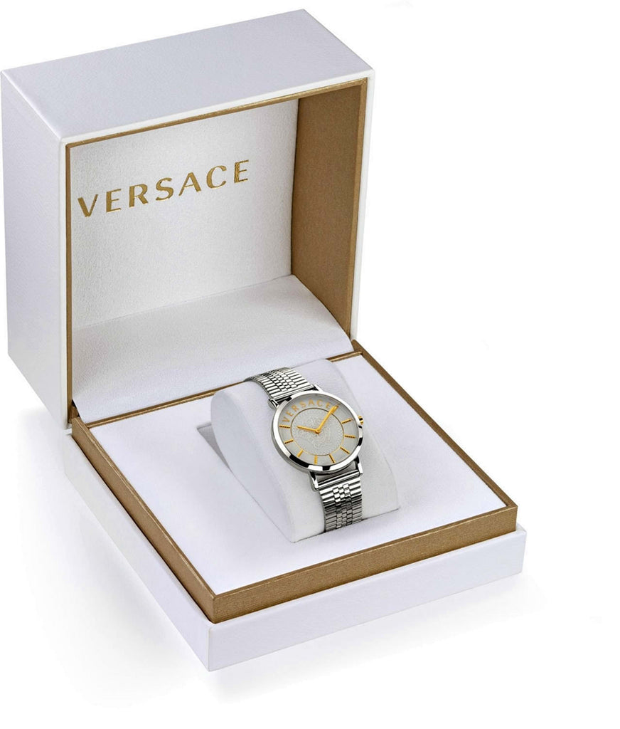 Versace Virtus Quartz White Dial Silver Steel Strap Watch For Women - VET300621 Buy Now By Versace