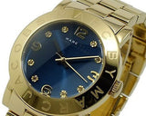 Marc Jacobs Amy Blue Dial Gold Steel Strap Watch for Women - MBM3166 Buy Now By Marc Jacobs
