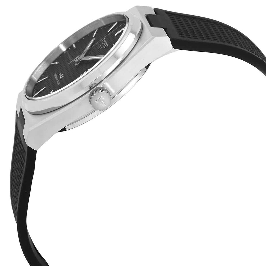 Tissot PRX Powermatic 80 Black Dial Black Rubber Strap Watch for Men - T137.407.17.051.00 Buy Now By Tissot