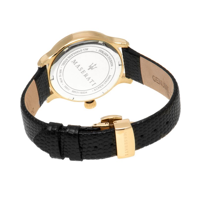 Maserati Epoca Black Dial Black Leather Strap Watch For Women - R8851118501 Buy Now By Maserati