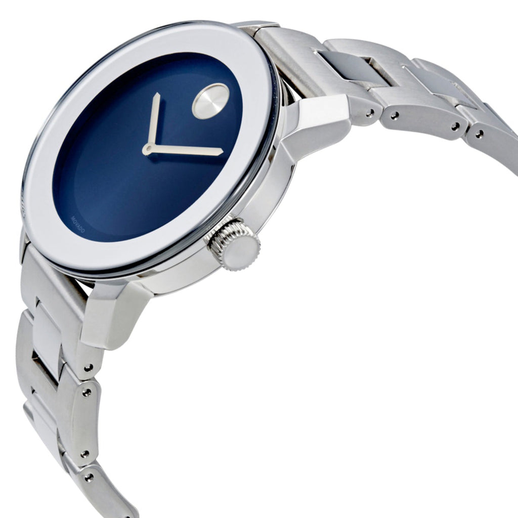 Movado Bold Blue Dial Silver Steel Strap Watch for Women - 3600396 Buy Now By Movado