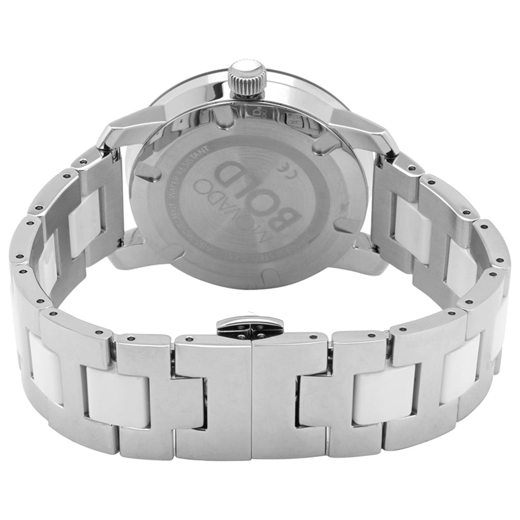 Movado Bold Ceramic Silver Dial Silver Steel Strap Watch for Women - 3600638 Buy Now By Movado