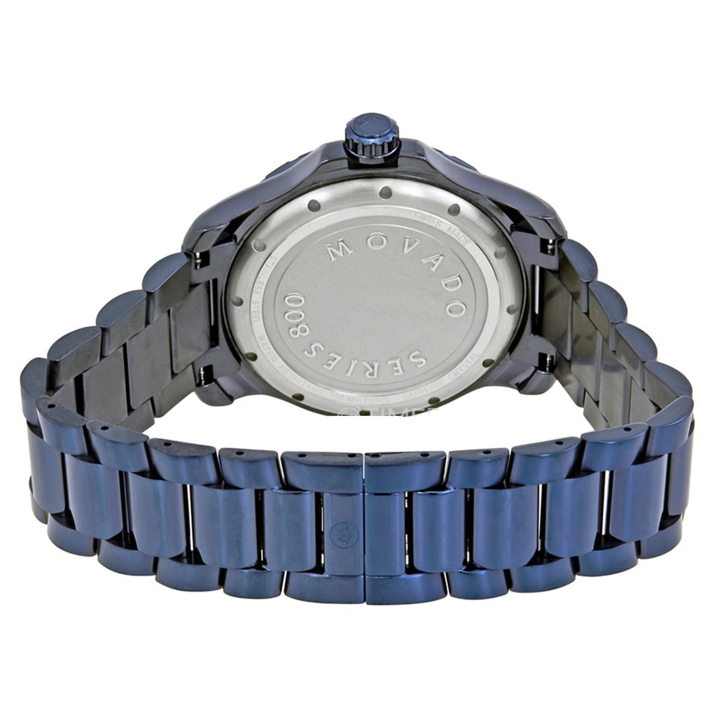 Movado Series 800 Black Dial Blue Ion Plated Steel Strap Watch for Men - 2600139 Buy Now By Movado