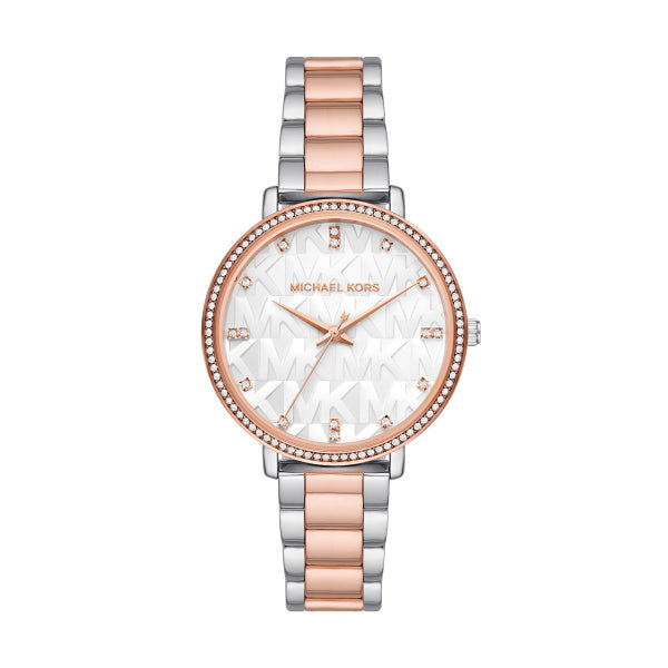 Michael Kors Pyper Quartz White Dial Two Tone Steel Strap Watch For Women - MK4667 Buy Now By Michael Kors