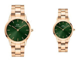 Daniel Wellington Iconic Link Emerald Green Dial Rose Gold Steel Strap Watch For Women - DW00100421 Buy Now By Daniel Wellington