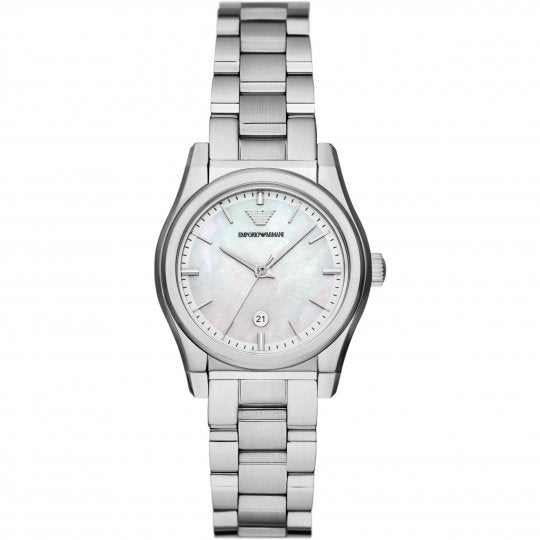 Emporio Armani Valeria Quartz Mother of Pearl Dial Silver Steel Strap Watch For Women - AR11030 Buy Now By Emporio Armani