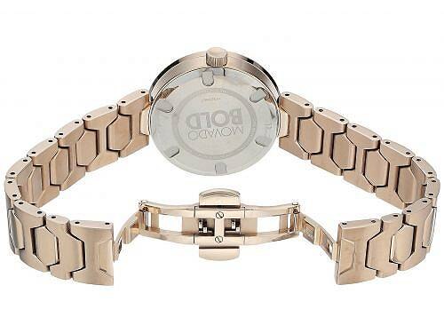 Movado Bold Crystal Pave Rose Gold Dial Rose Gold Steel Strap Watch For Women - 3600493 Buy Now By Movado