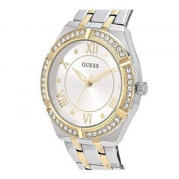 Guess Cosmo Diamonds Silver Dial Two Tone Steel Strap Watch for Women - GW0033L4 Buy Now By Guess