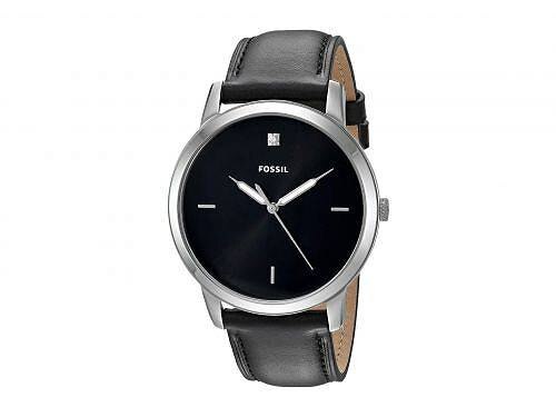 Fossil The Minimalist Carbon Series Black Dial Black Leather Strap Watch for Men - FS5497 Buy Now By Fossil