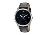 Fossil The Minimalist Carbon Series Black Dial Black Leather Strap Watch for Men - FS5497 Buy Now By Fossil